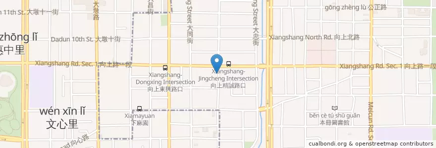 Mapa de ubicacion de 丸福豆花 en Taiwan, Taichung.