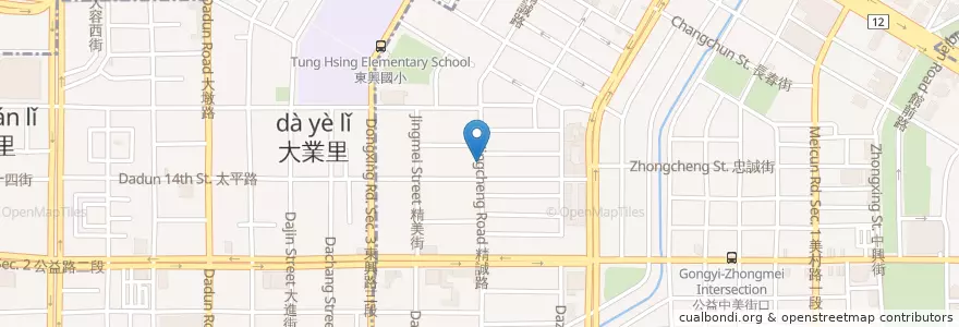 Mapa de ubicacion de 老夫子牛排館 en Тайвань, Тайчжун, 西區.