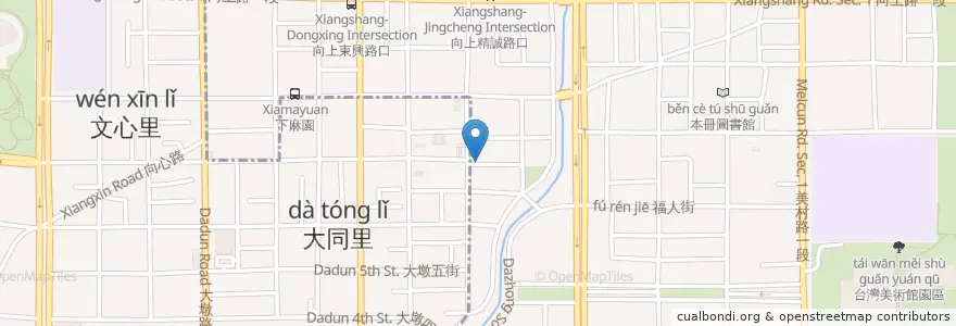 Mapa de ubicacion de 天越食堂 en Taiwán, Taichung.