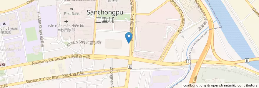 Mapa de ubicacion de 呷七碗 en تايوان, تايبيه الجديدة, تايبيه, 南港區.