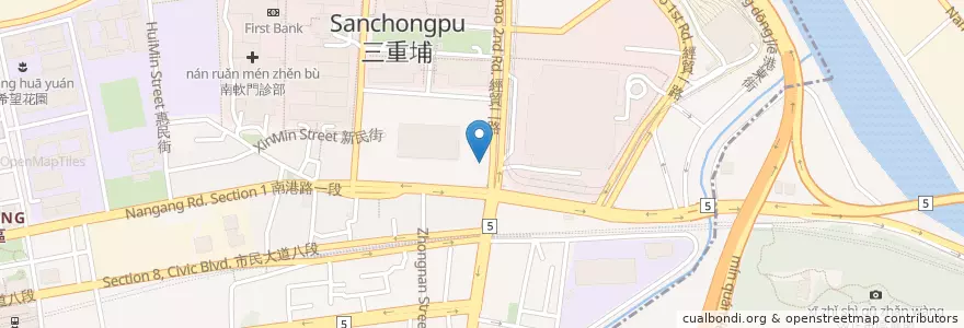 Mapa de ubicacion de 川．椒好運 en تایوان, 新北市, تایپه, 南港區.