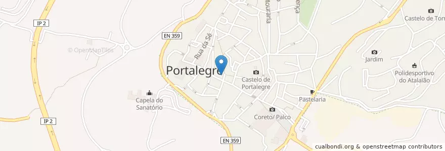 Mapa de ubicacion de Sé e São Lourenço en 葡萄牙, Alentejo, Portalegre, Alto Alentejo, Portalegre, Sé E São Lourenço.