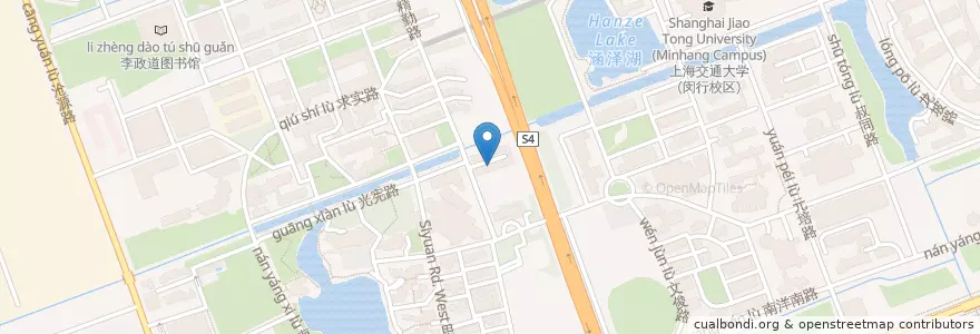 Mapa de ubicacion de 菜鸟联盟快递服务站 en Chine, Shanghai, District De Minhang.