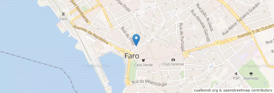 Mapa de ubicacion de Papaya en 葡萄牙, Algarve, Algarve, Faro, Faro, Faro.