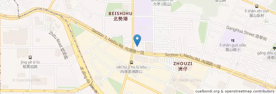 Mapa de ubicacion de 來佳海南雞 en Taiwán, Nuevo Taipéi, Taipéi, 內湖區.
