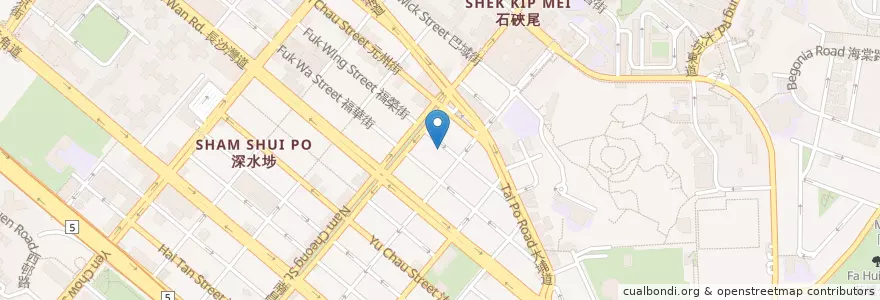 Mapa de ubicacion de 甜入心 en 中国, 广东省, 香港 Hong Kong, 九龍 Kowloon, 新界 New Territories, 深水埗區 Sham Shui Po District.