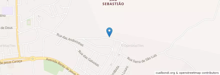 Mapa de ubicacion de São Sebastião en Portugal, Aire Métropolitaine De Lisbonne, Setúbal, Península De Setúbal, Setúbal, São Sebastião.