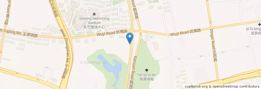 Mapa de ubicacion de Mamma's Pizza en 중국, 상하이, 창닝구.