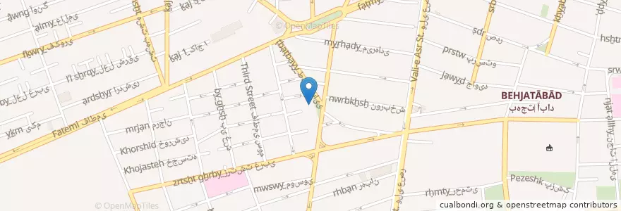 Mapa de ubicacion de خیابان جویبار- نبش خیابان طباطبایی en 이란, 테헤란, شهرستان تهران, 테헤란, بخش مرکزی شهرستان تهران.