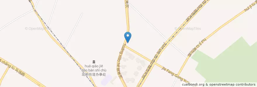 Mapa de ubicacion de 招商银行 en 中国, 湖北省, 武汉市, 江岸区, 花桥街道.