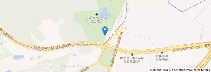 Mapa de ubicacion de 沙河粉村 en چین, گوانگ‌دونگ, 广州市, 越秀区, 白云区, 登峰街道.