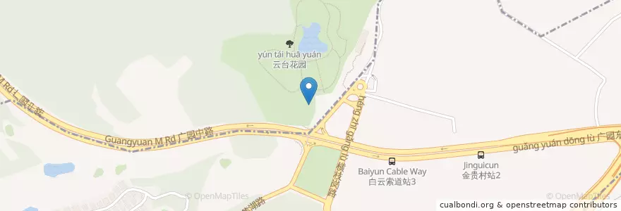 Mapa de ubicacion de 沙河粉村 en Китай, Гуандун, Гуанчжоу, 越秀区, 白云区, 登峰街道.