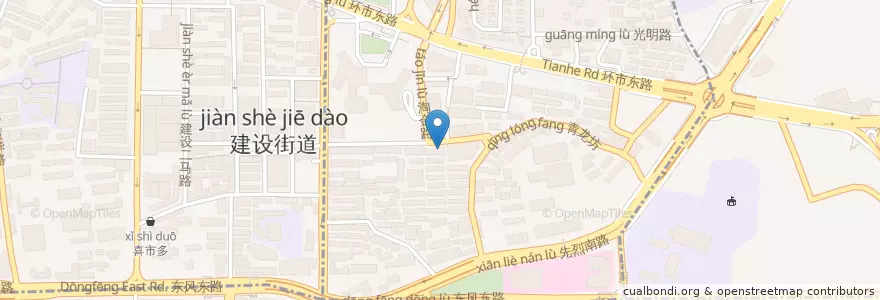 Mapa de ubicacion de 都城快餐 en چین, گوانگ‌دونگ, 广州市, 越秀区, 华乐街道.