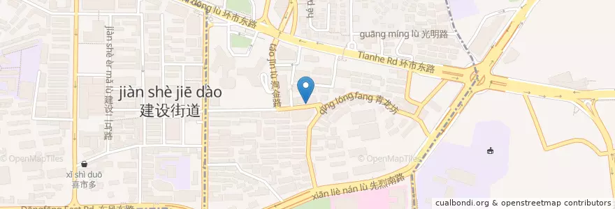 Mapa de ubicacion de 老上海馄饨 en China, Guangdong, 广州市, 越秀区, 华乐街道.
