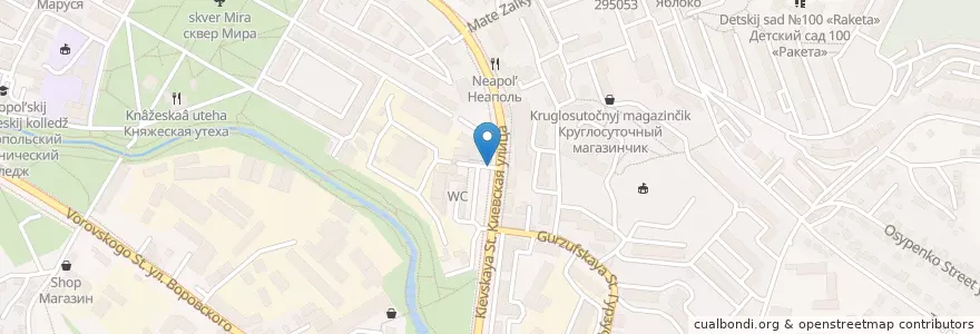 Mapa de ubicacion de Coffe&Food en Russia, South Federal District, Autonomous Republic Of Crimea, Republic Of Crimea, Simferopol District, Simferopol Municipality Council, Simferopol (Urban Okrug).