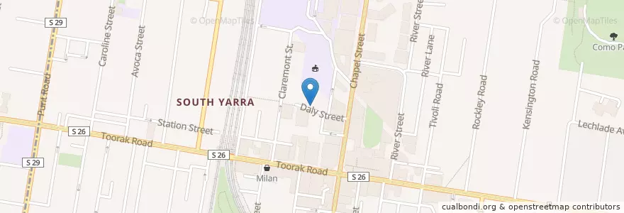 Mapa de ubicacion de Dilly Daly en Australia, Victoria, City Of Stonnington.