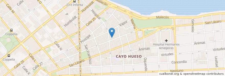 Mapa de ubicacion de Hola en کوبا, La Habana, Centro Habana.