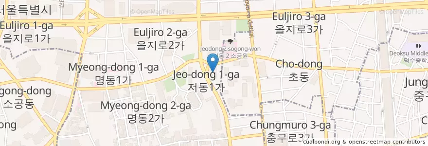 Mapa de ubicacion de 가톨릭평화방송 현관 공중전화(옥내) en كوريا الجنوبية, سول, 명동.
