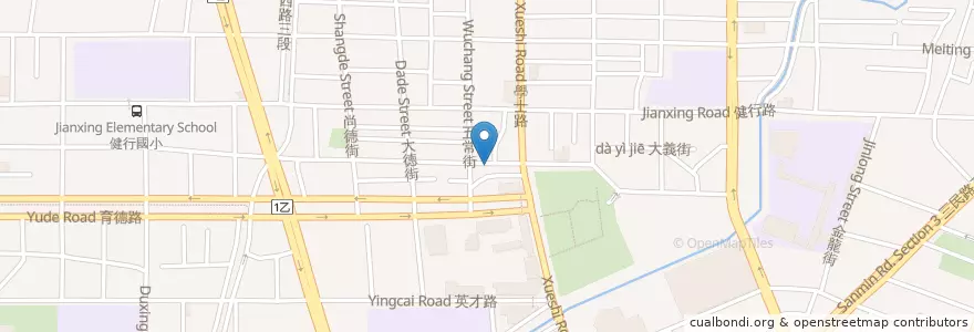 Mapa de ubicacion de 十方素食 en 臺灣, 臺中市, 北區.