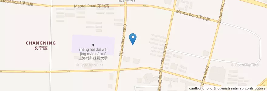 Mapa de ubicacion de Milk Top Cafe en 中国, 上海市, 长宁区.