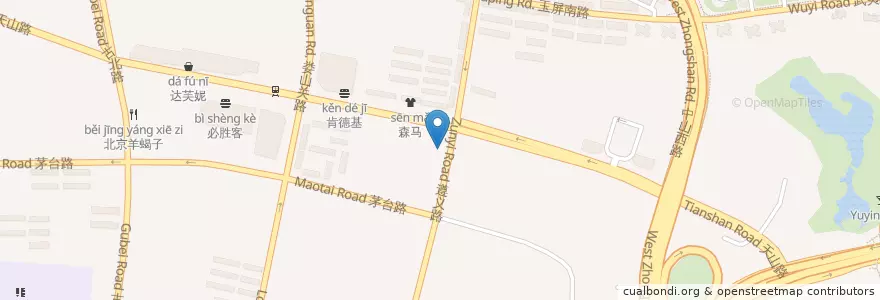 Mapa de ubicacion de China Post en China, Shanghai, Changning District.
