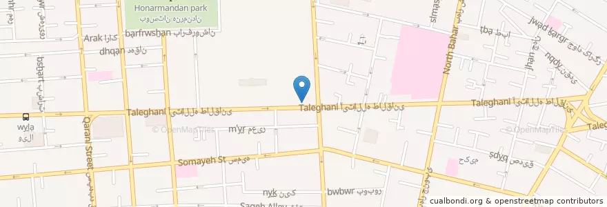 Mapa de ubicacion de مجموعه فرهنگی ۱۳ آبان en イラン, テヘラン, شهرستان تهران, テヘラン, بخش مرکزی شهرستان تهران.