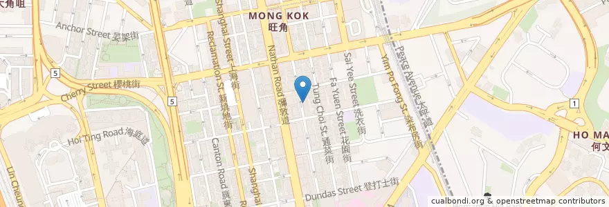 Mapa de ubicacion de 恆豐中西大藥房 HF Pharmacy en Çin, Guangdong, Hong Kong, Kowloon, Yeni Bölgeler, 油尖旺區 Yau Tsim Mong District.