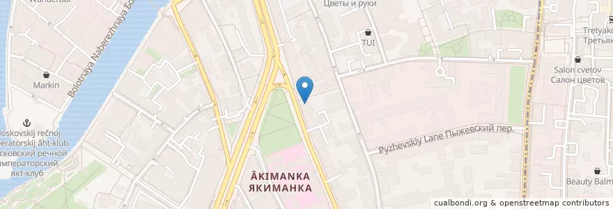 Mapa de ubicacion de Альфа-Банк en Rusland, Centraal Federaal District, Moskou, Центральный Административный Округ, Район Якиманка.