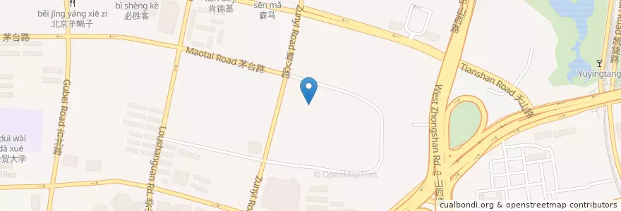 Mapa de ubicacion de 魔锅坊麻辣香锅 en Cina, Shanghai, Distretto Di Changning.
