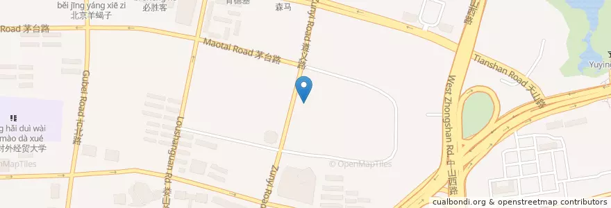 Mapa de ubicacion de 和府捞面 en Çin, Şanghay, Changning.
