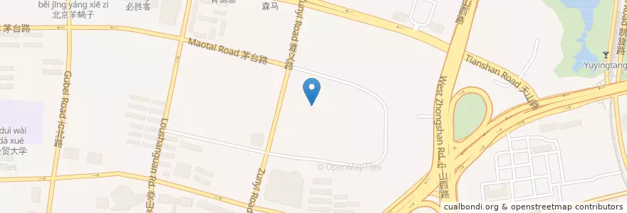 Mapa de ubicacion de 丸龟制面 en China, Shanghai, Changning.