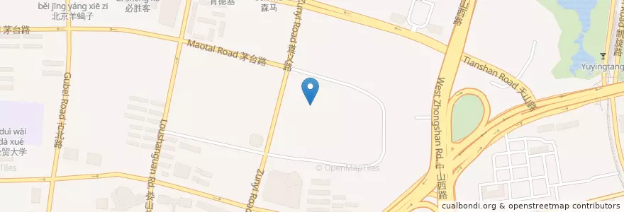 Mapa de ubicacion de 木仔记 en China, Shanghái, Changning.