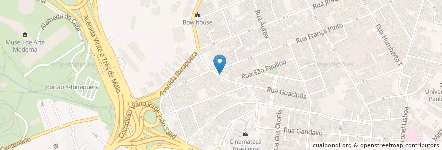 Mapa de ubicacion de Comida di Buteco en Brasile, Regione Sudest, San Paolo, Região Geográfica Intermediária De São Paulo, Região Metropolitana De São Paulo, Região Imediata De São Paulo, San Paolo.