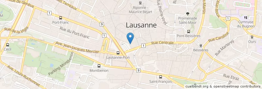 Mapa de ubicacion de CHIC Latino club en سويسرا, فود, District De Lausanne, لوزان.
