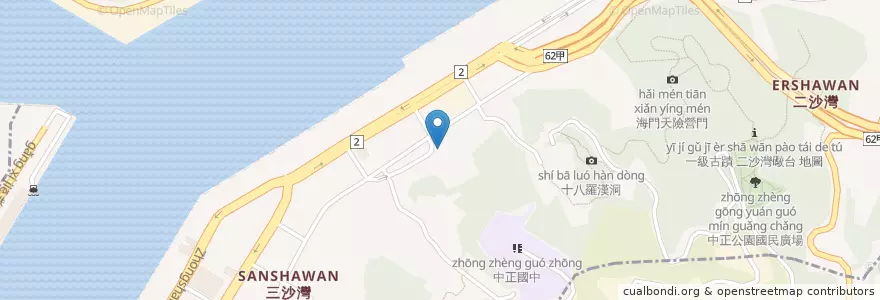Mapa de ubicacion de 三沙灣米苔目 en Taiwan, 臺灣省, 基隆市, 中正區.