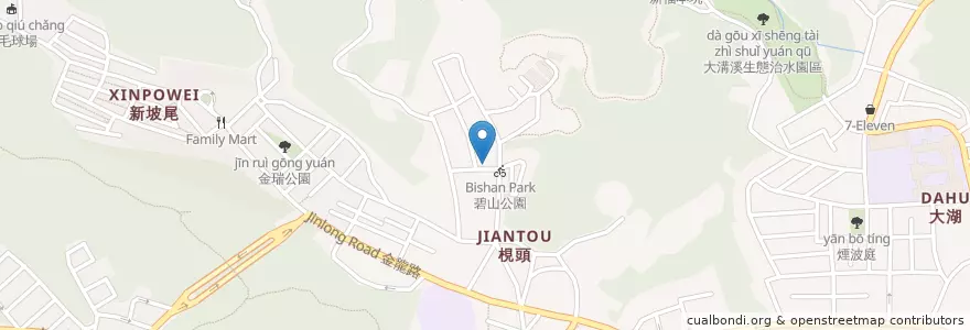Mapa de ubicacion de 碧山市場 en Taiwan, 新北市, Taipé, 內湖區.