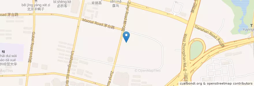 Mapa de ubicacion de 天辣小馆 en 중국, 상하이, 창닝구.