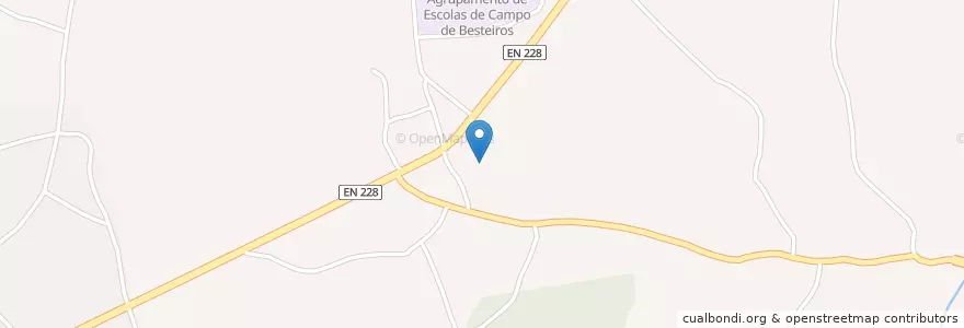 Mapa de ubicacion de Campo de Besteiros en Portugal, Mitte, Viseu, Viseu Dão-Lafões, Tondela, Campo De Besteiros.