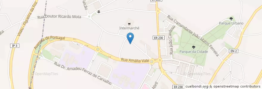 Mapa de ubicacion de U.F Tondela e Nandufe en Portekiz, Centro, Viseu, Viseu Dão-Lafões, Tondela, U.F Tondela E Nandufe.