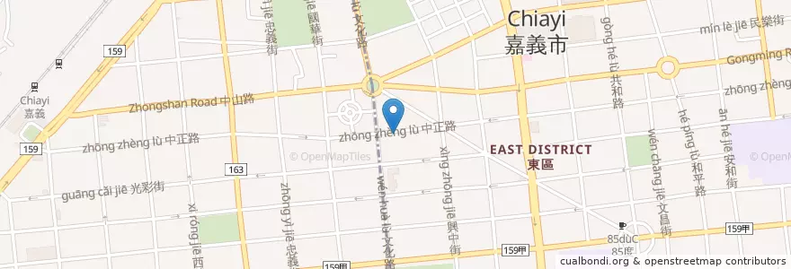 Mapa de ubicacion de 林聰明沙鍋魚頭 en 臺灣, 臺灣省, 嘉義市, 嘉義縣, 東區.
