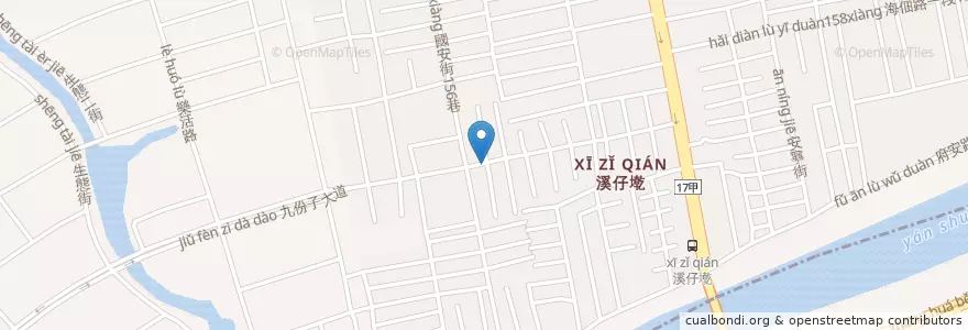 Mapa de ubicacion de 天香抓餅 en تایوان, 臺南市, 安南區.