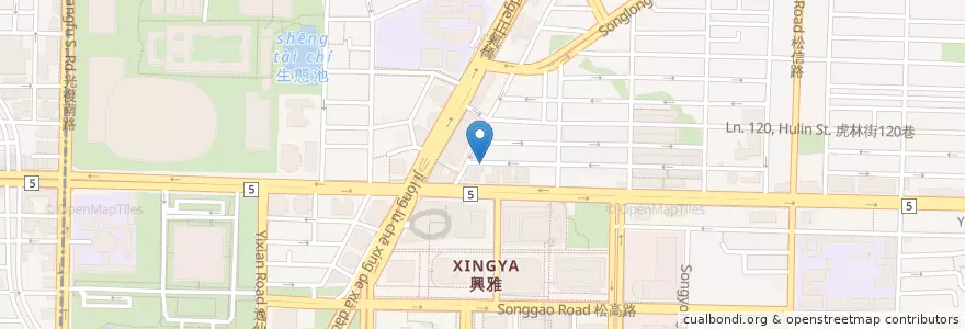 Mapa de ubicacion de 拼拼拌 都滿韓家 en تايوان, تايبيه الجديدة, تايبيه, 信義區.