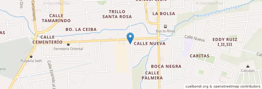Mapa de ubicacion de Autobus del pollo a Rivas (C$50) en Никарагуа, Granada, Granada (Municipio).