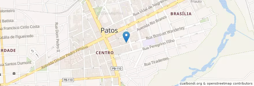 Mapa de ubicacion de Santê en Brasil, Região Nordeste, Paraíba, Região Metropolitana De Patos, Região Geográfica Intermediária De Patos, Região Geográfica Imediata De Patos, Patos.