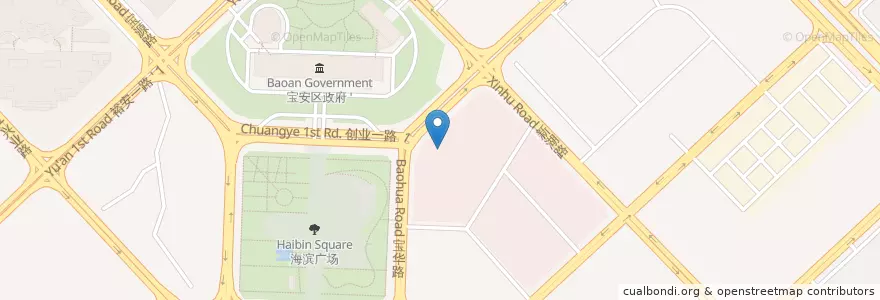 Mapa de ubicacion de SpaceLab 失重餐厅 en China, Cantão, Shenzhen, 宝安区.