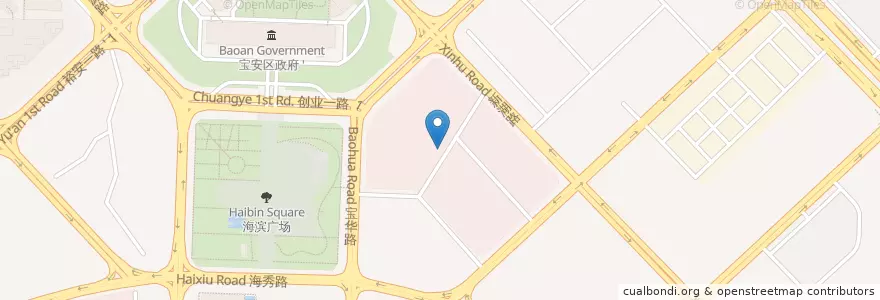 Mapa de ubicacion de 星巴克 en 중국, 광둥성, 선전시, 宝安区.