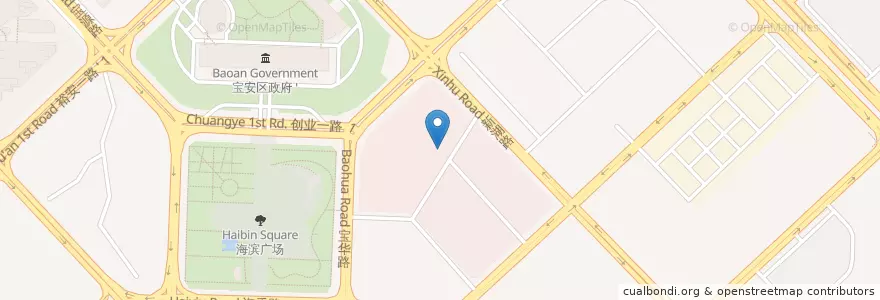 Mapa de ubicacion de 翠华餐厅 en Cina, Guangdong, Shenzhen, 宝安区.