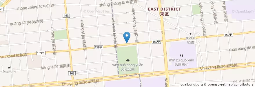 Mapa de ubicacion de 阿岸米糕 en 臺灣, 臺灣省, 嘉義市, 嘉義縣, 東區.