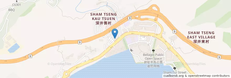 Mapa de ubicacion de Chuen Kee en China, Hongkong, Guangdong, New Territories, 荃灣區 Tsuen Wan District.