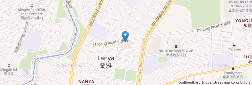 Mapa de ubicacion de 阿卿熟食 en Tayvan, 新北市, Taipei, 士林區.